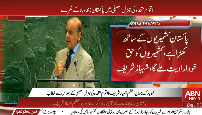 عالمی برادری بھارت کی بڑھتی ہوئی جارحیت اور بین الاقوامی قوانین کی خلاف ورزیوں کا نوٹس لے، شہباز شریف